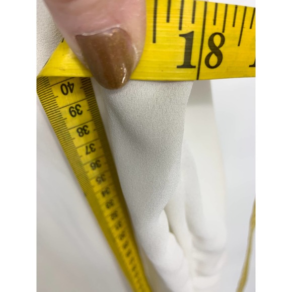 Womens White Long Sleeve Blouse with Embroidery Korean Style - Picture 5 of 6